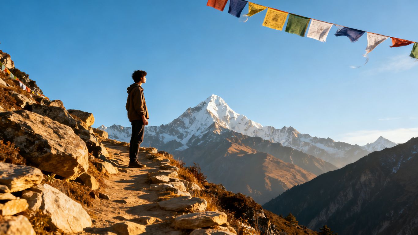 Poet in Himalayas, inspired by mountains.