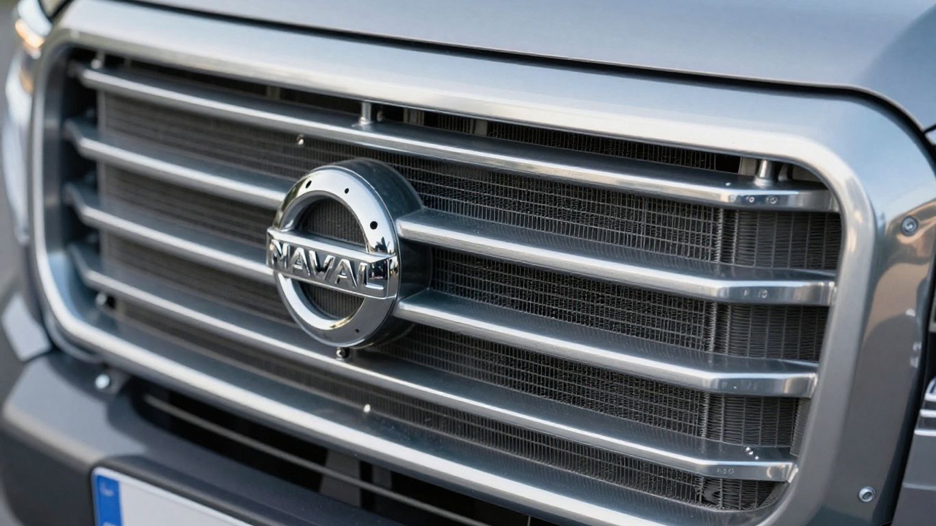 Nissan Navara radiator close-up