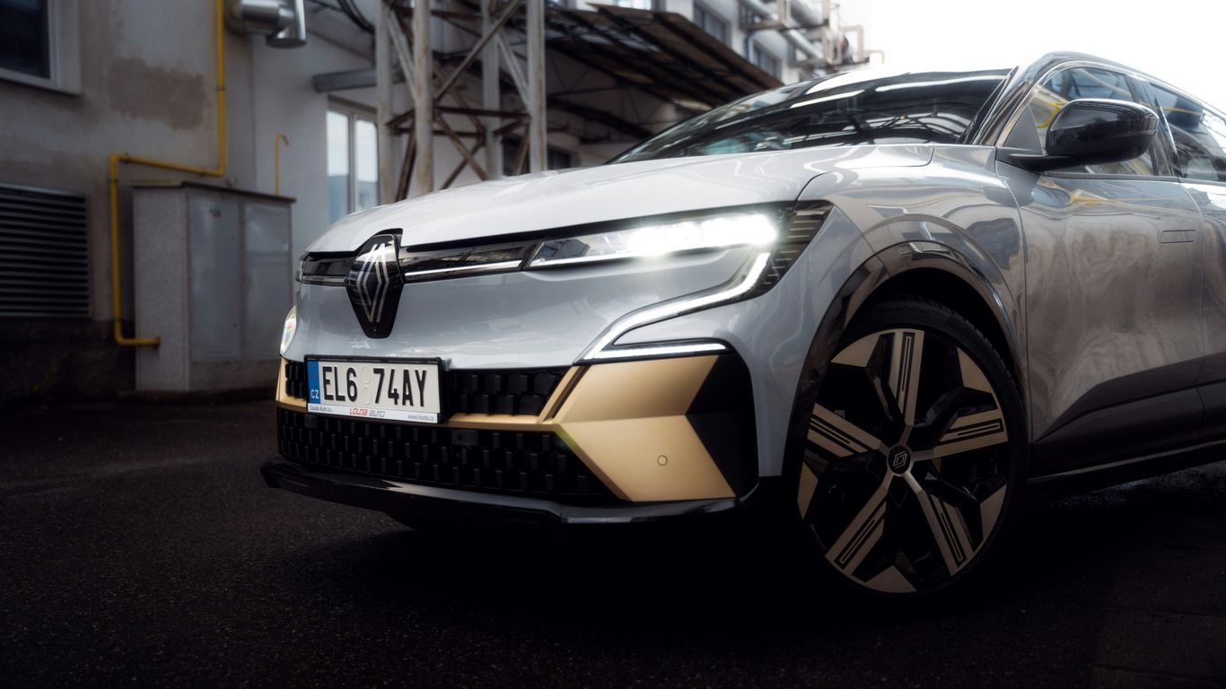 a car parked in a garage