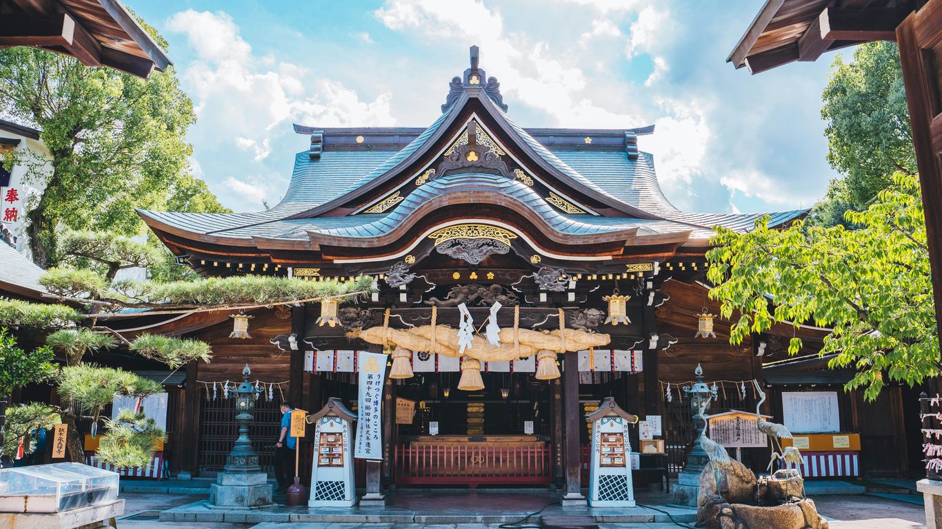 A traditional shrine on the island
