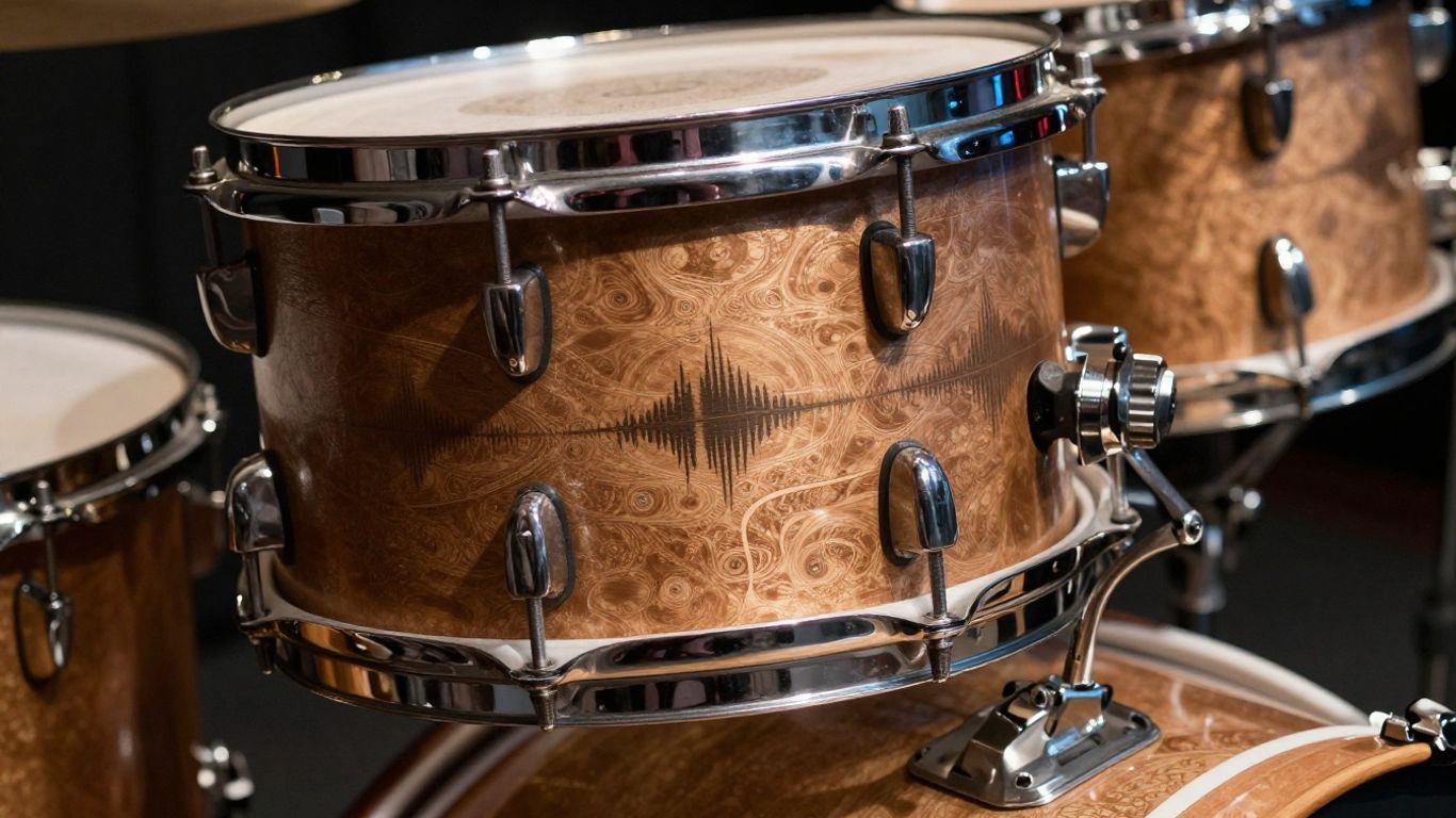 Snare drum with subtle sound wave layers.