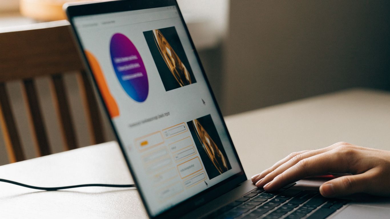 Laptop displaying a sweepstakes campaign landing page