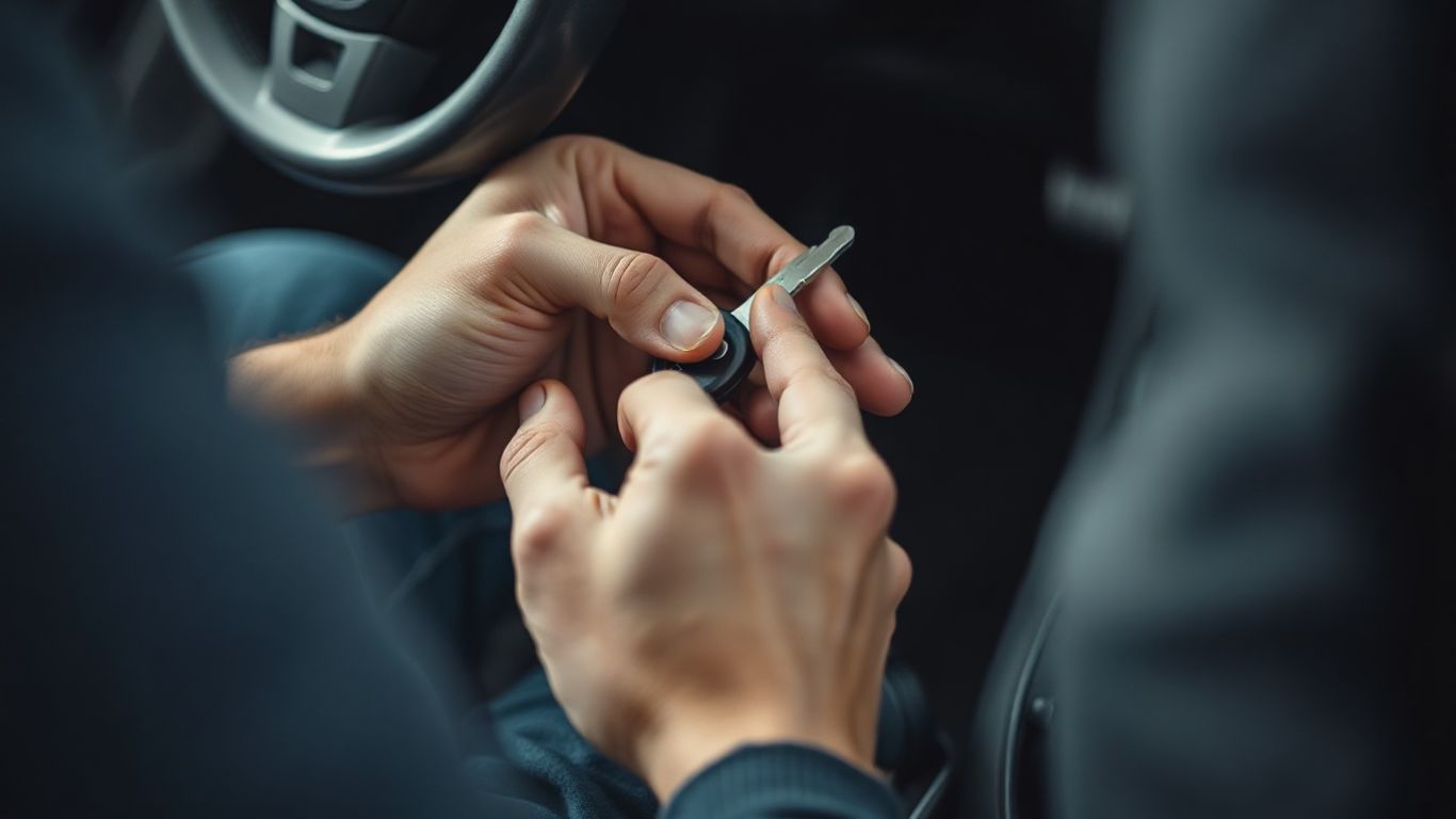 Car key programming service in action