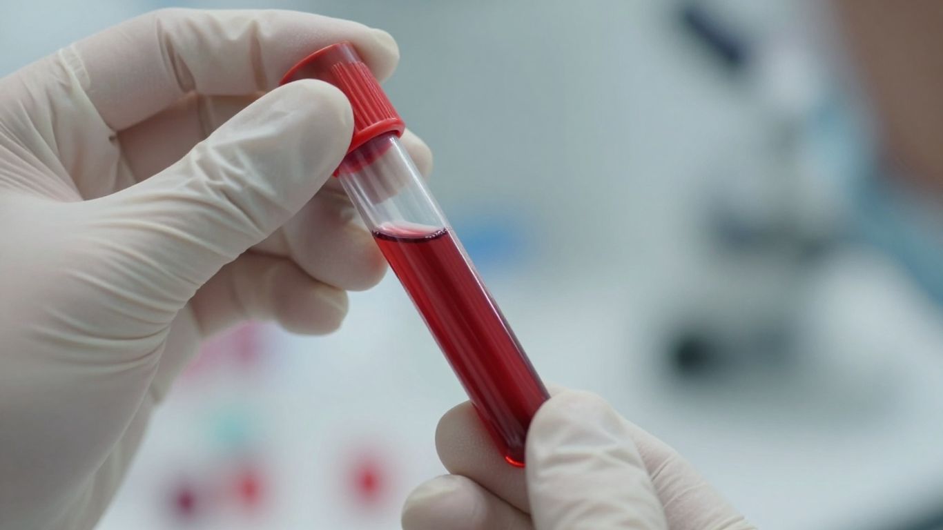 Blood sample tube for bone health testing.