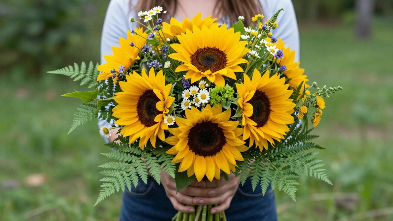 Bouquet of seasonal wildflowers