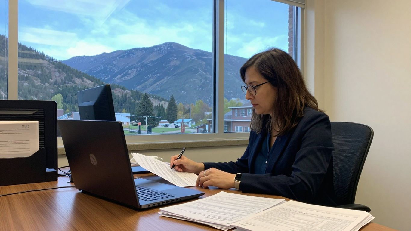 Colorado clinic office with billing paperwork