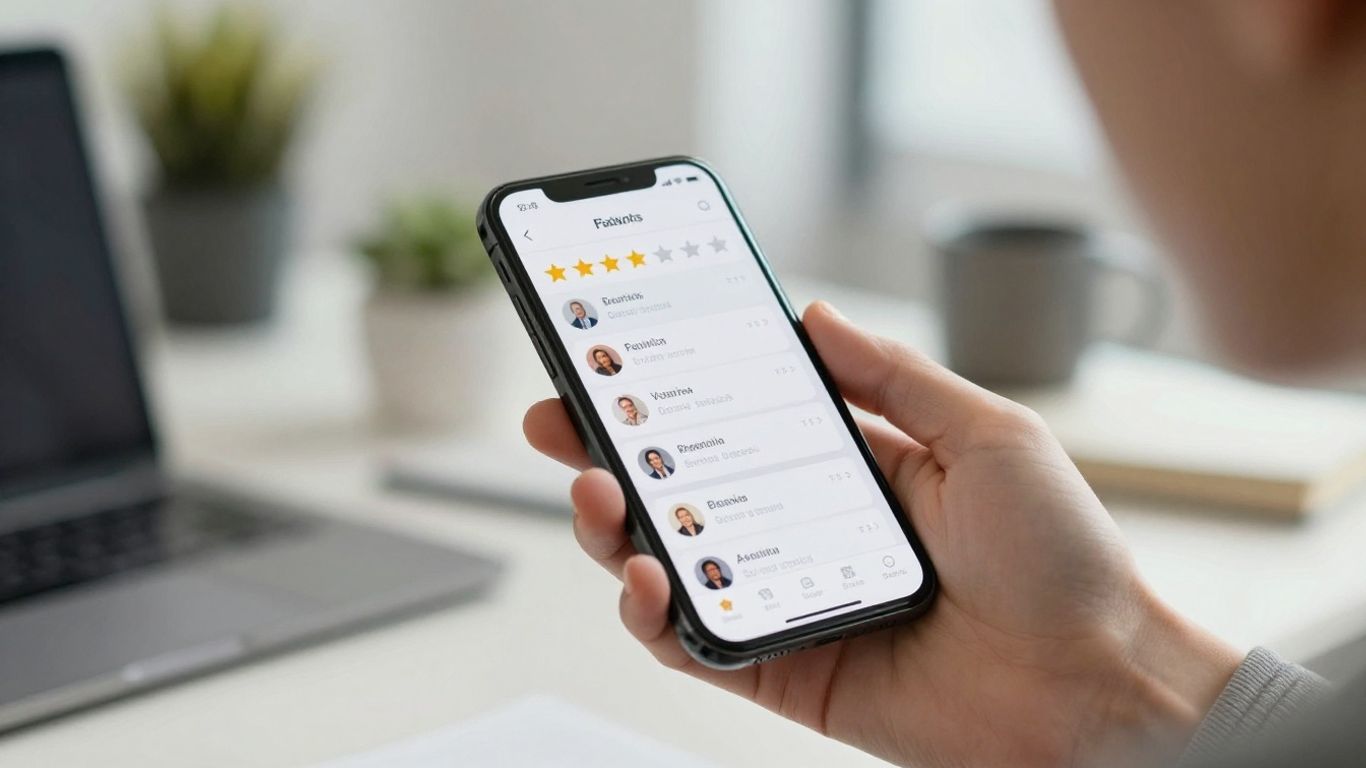 Seller tools dashboard with star ratings and customer reviews.