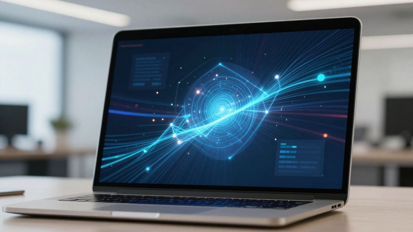 Interface de chatbot IA sur un écran d'ordinateur.