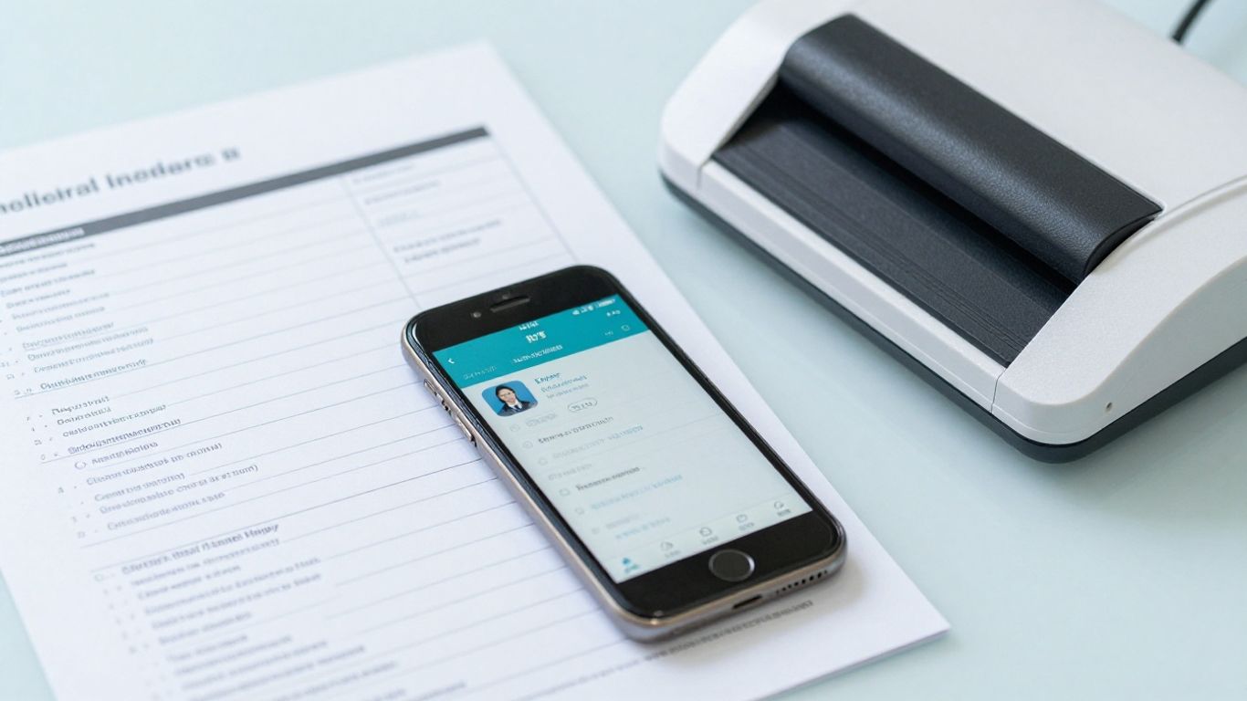 Clear medical records arranged for scanning