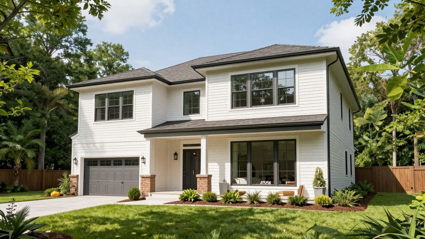 Dacula, Georgia home with a new bump out addition.