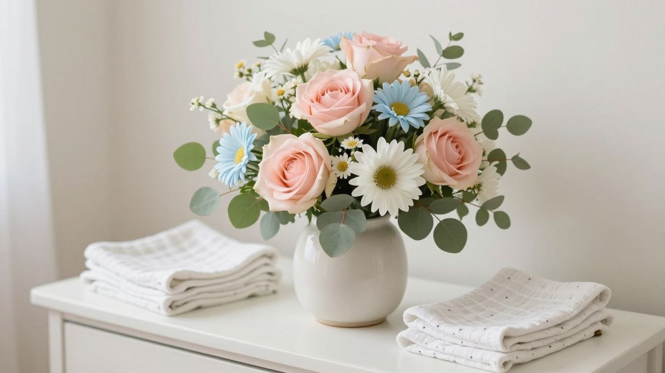 Soft pastel flowers in a welcoming nursery