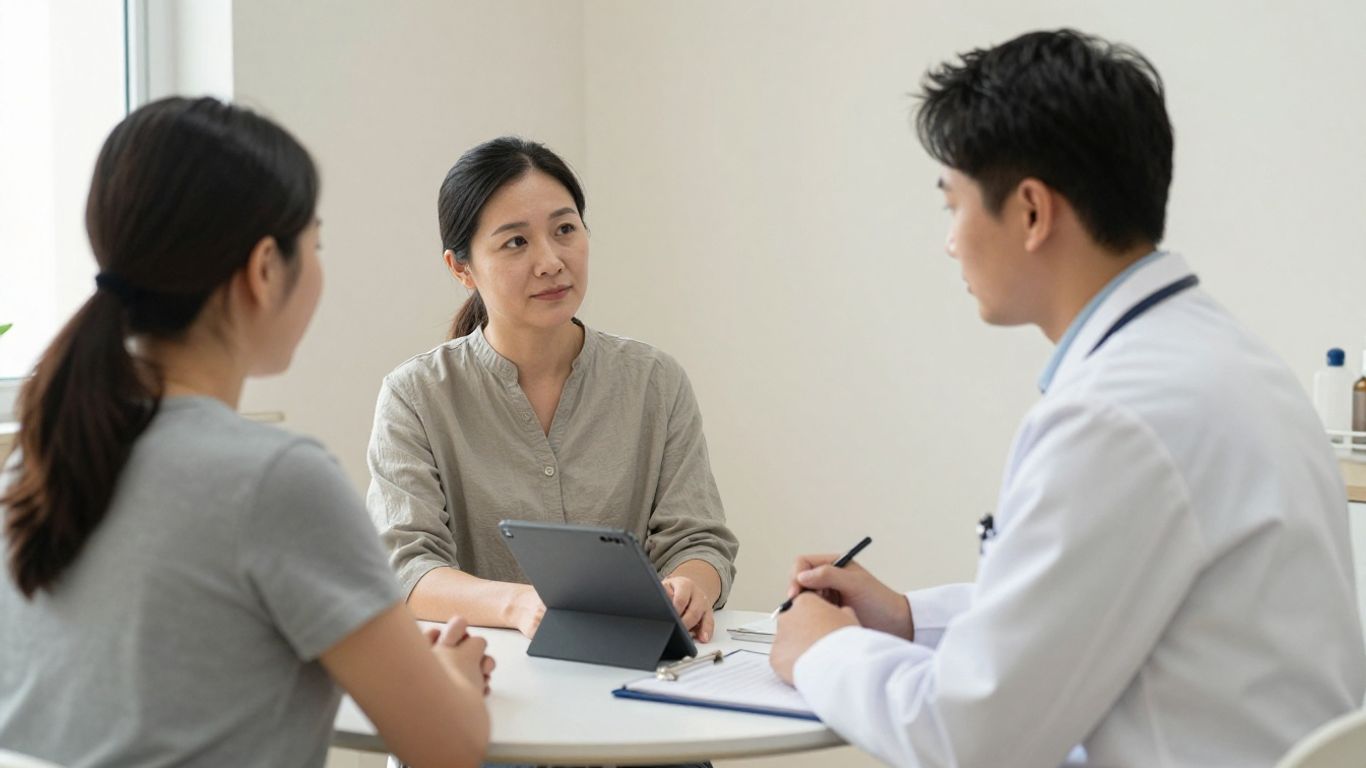 Patient consultation in a calm aesthetic clinic