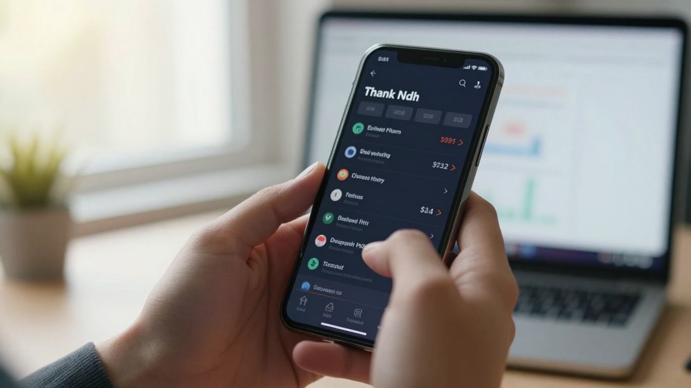 Person using FTMO trading platform on phone