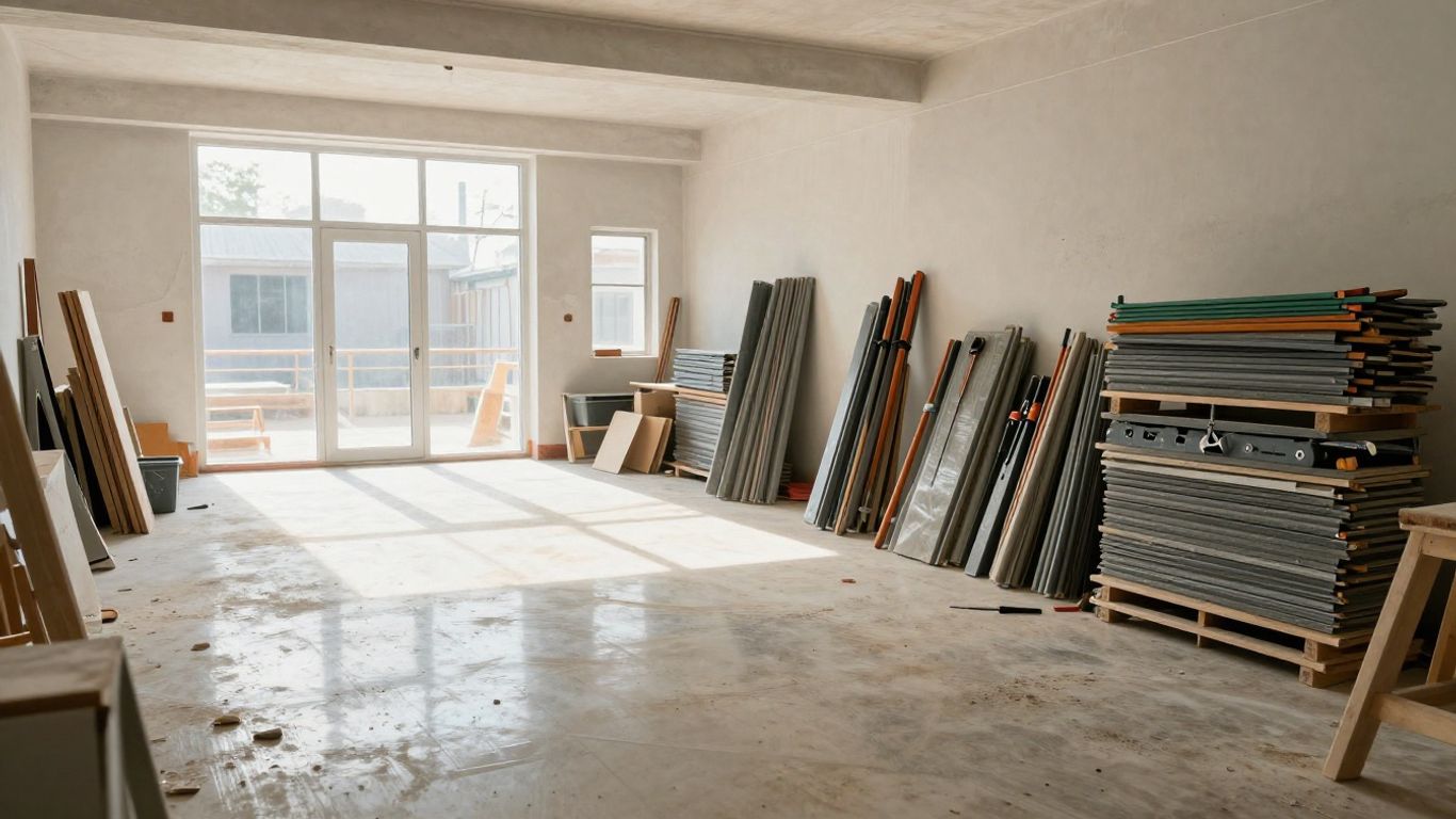 Clean construction site after contractors leave.