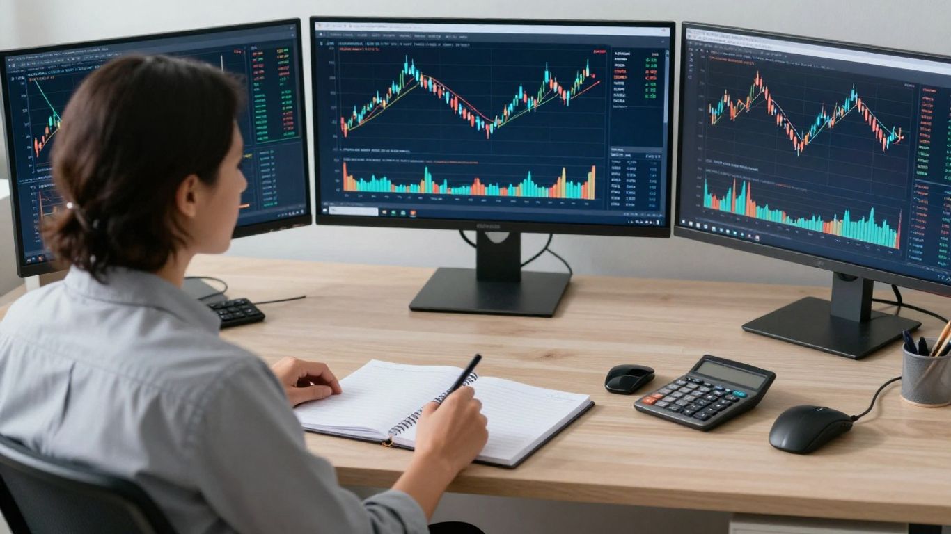 Futures trader reviewing evaluation rules