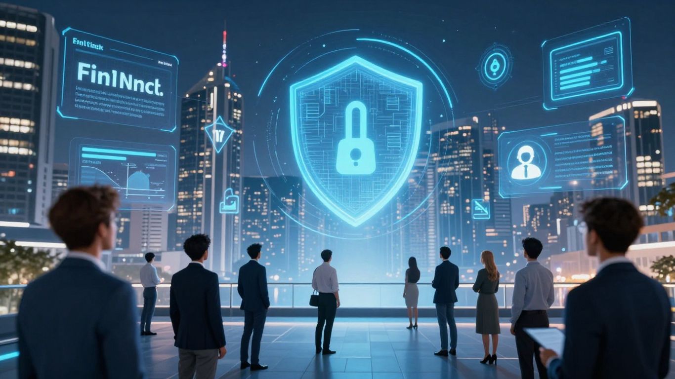 Australian FinTech and Cyber Security entrepreneurs in a modern setting.