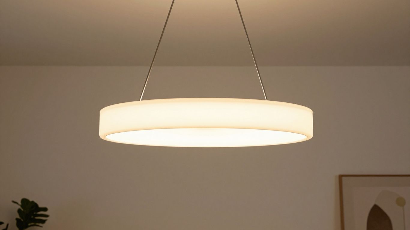 Holden Large Pendant light fixture in a living room.