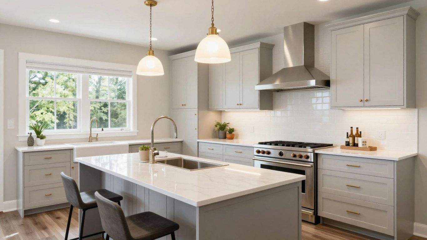Modern custom kitchen remodel in Berkeley Lake, Georgia.