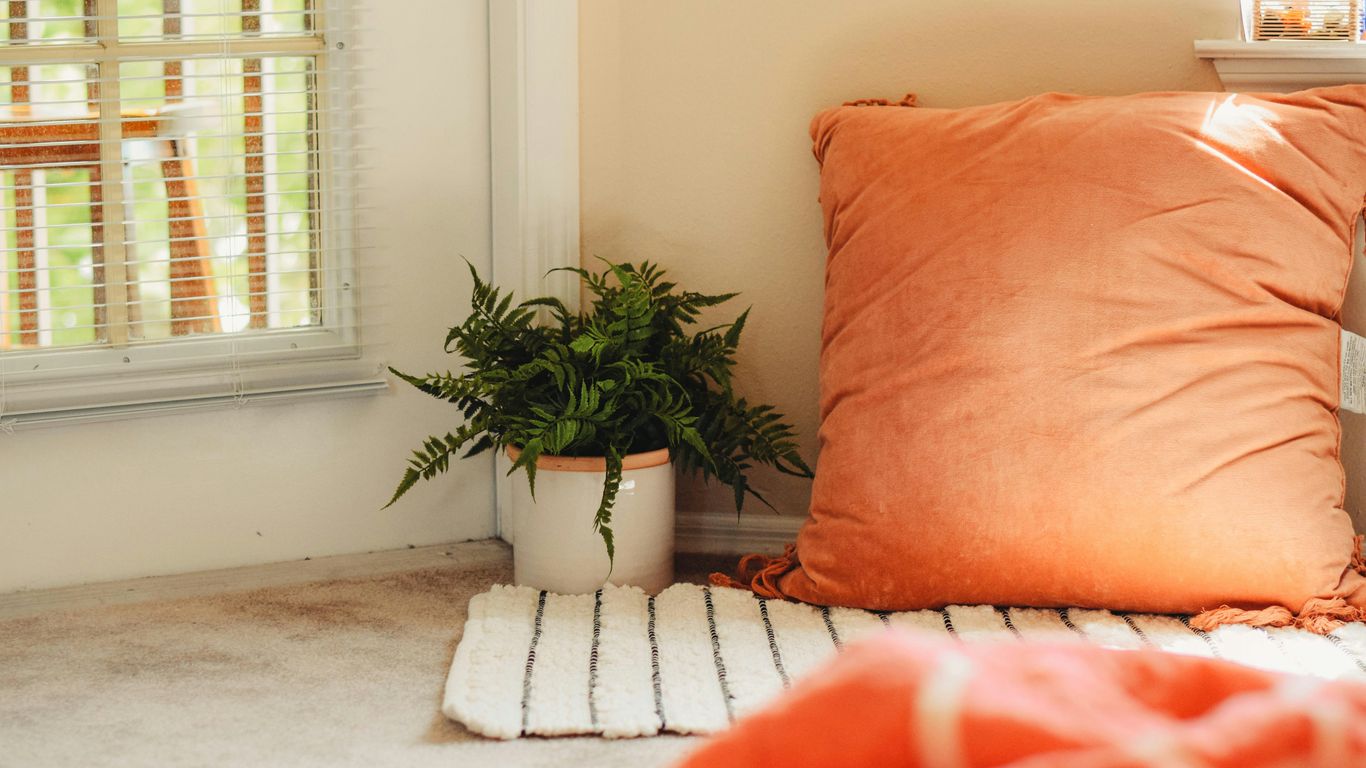 A perfectly arranged cozy reading corner