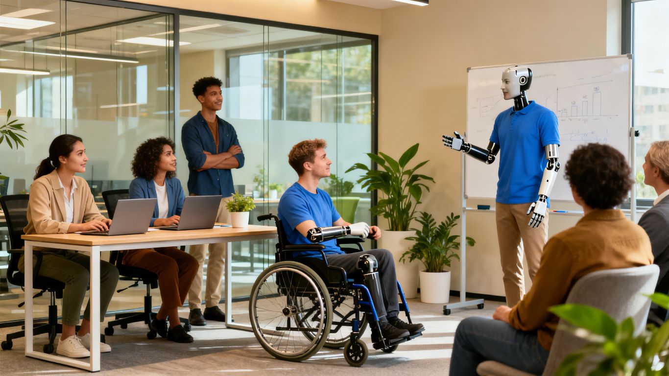 Diverse professionals succeeding in the workplace.