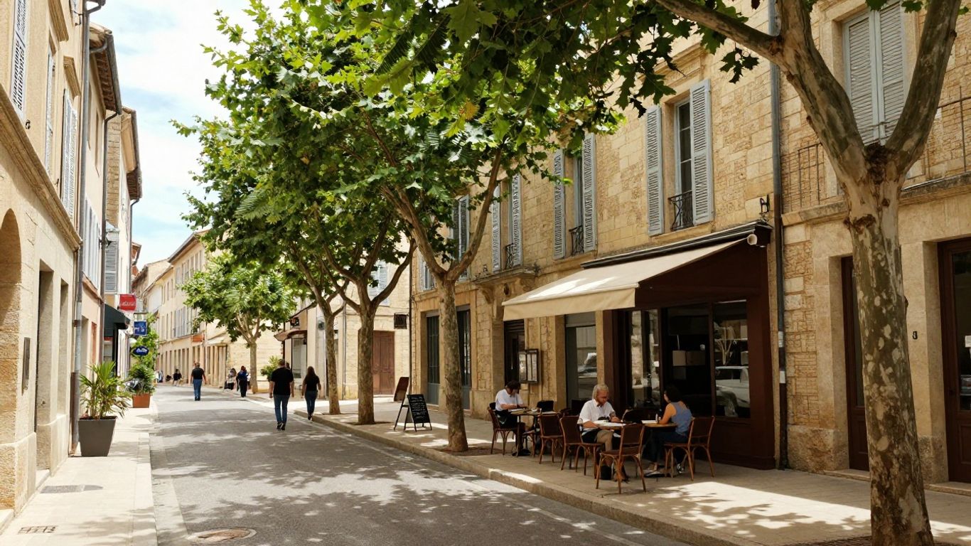 Rue calme du centre historique de Narbonne