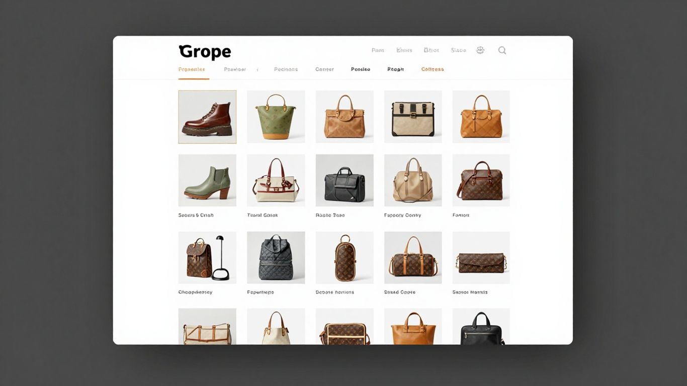 Ecommerce category tree structure on a website.