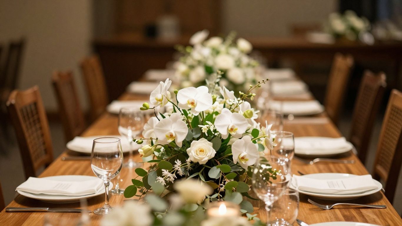 Floral arrangements on a elegant table
