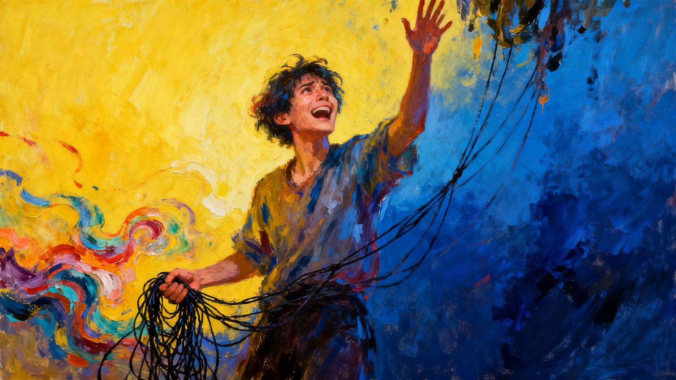 Person experiencing language learning emotions