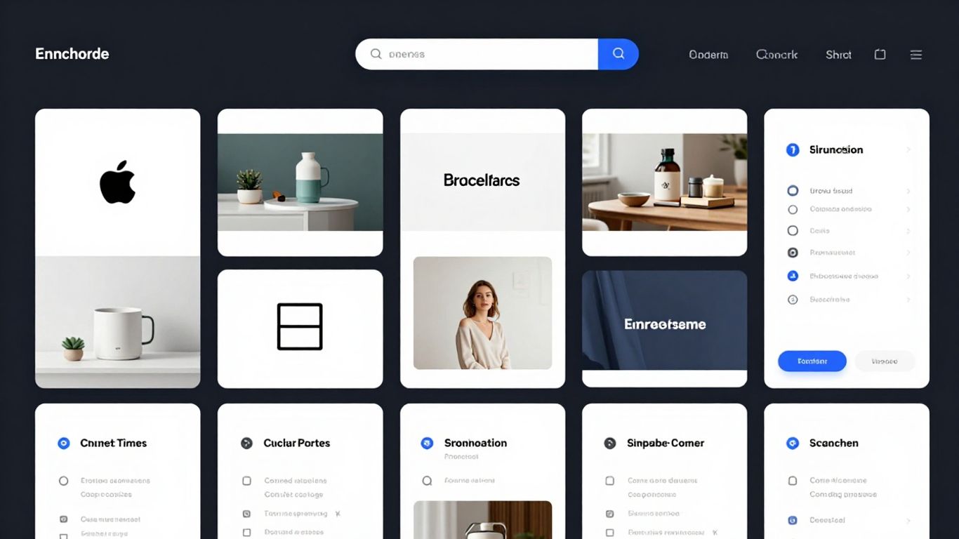 Organized digital product catalog with clear categories and subcategories.