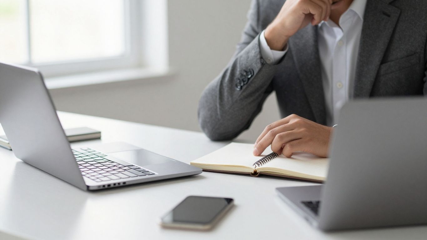Persona reflexionando sobre objetivos ventas