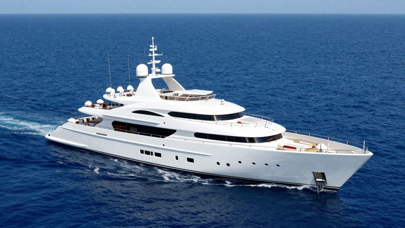 Luxurious yacht sailing on the ocean