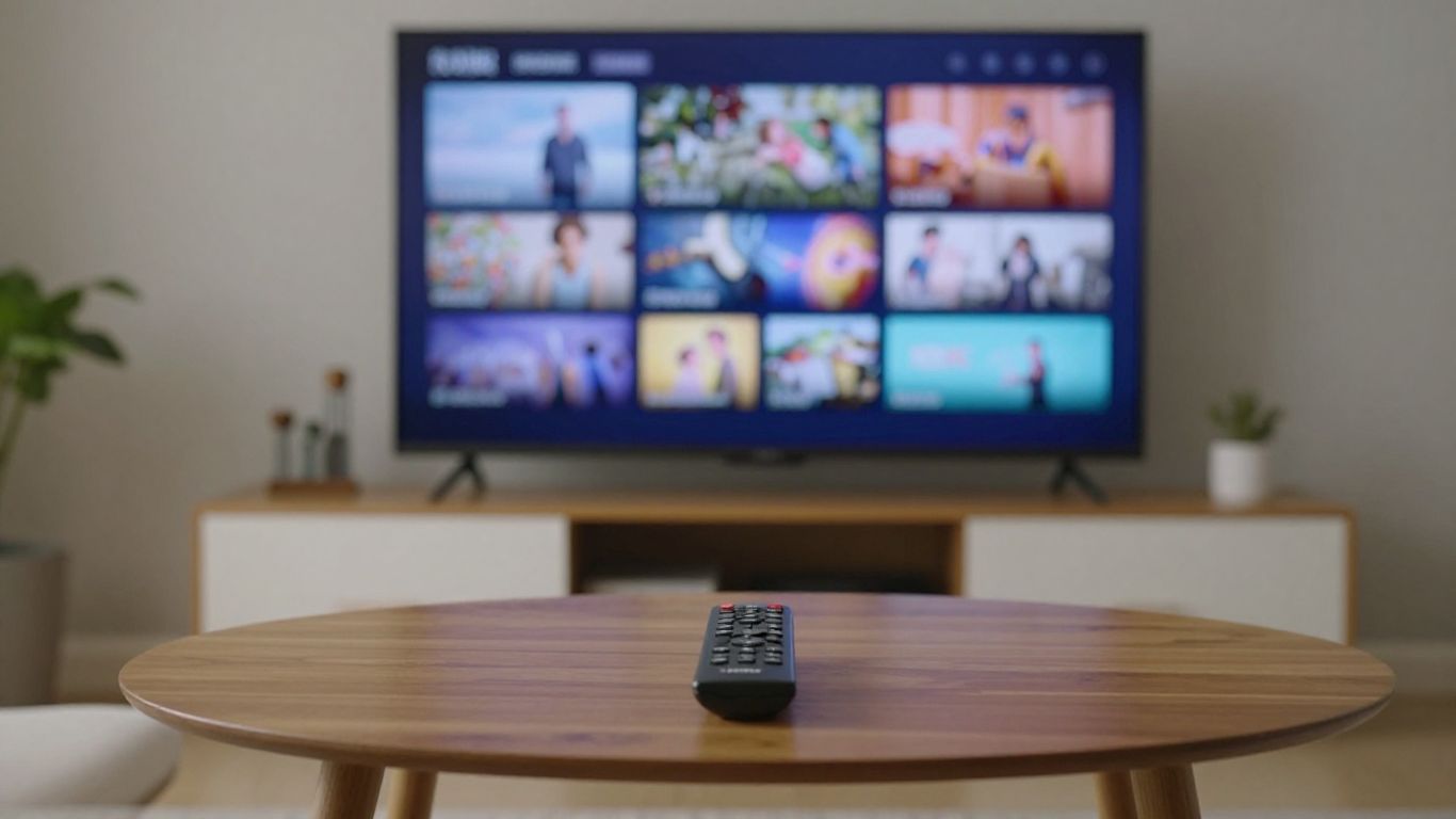 A viewer comparing IPTV channels on television