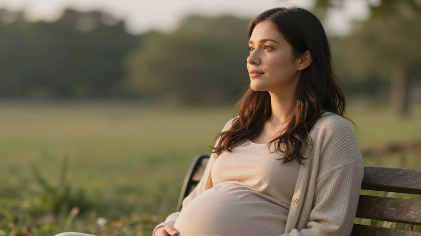 Pregnant woman planning her birth vision.