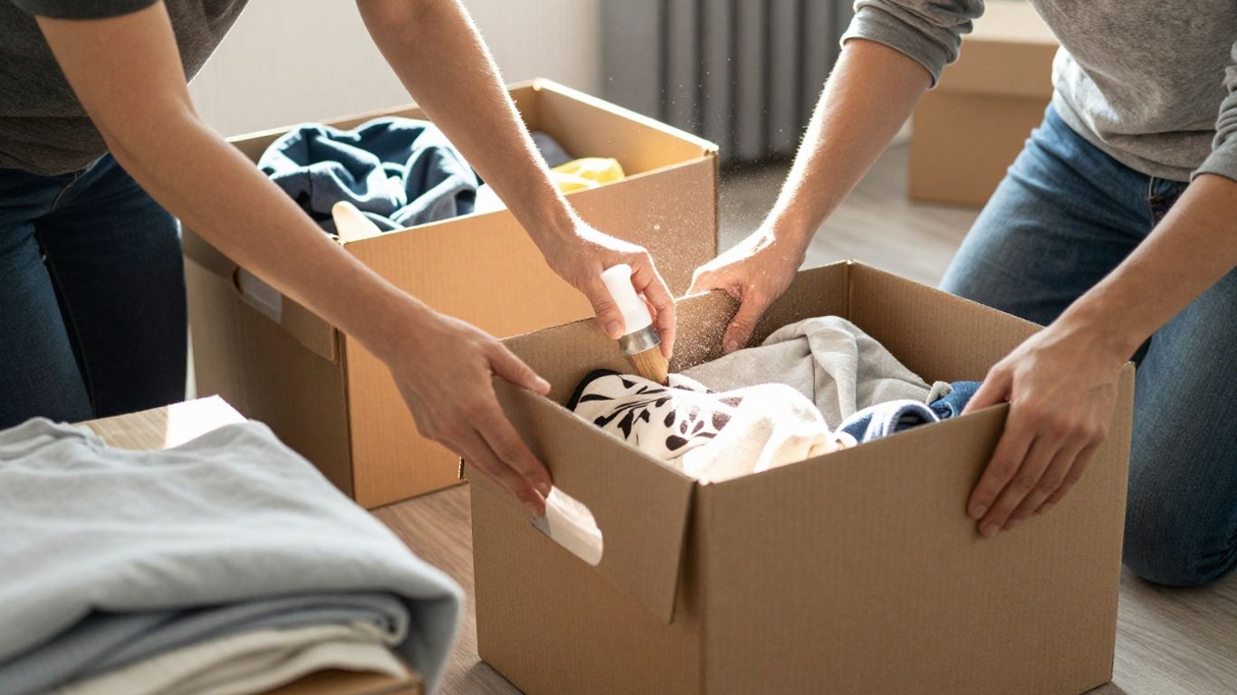 Decluttering and packing for a long distance move.