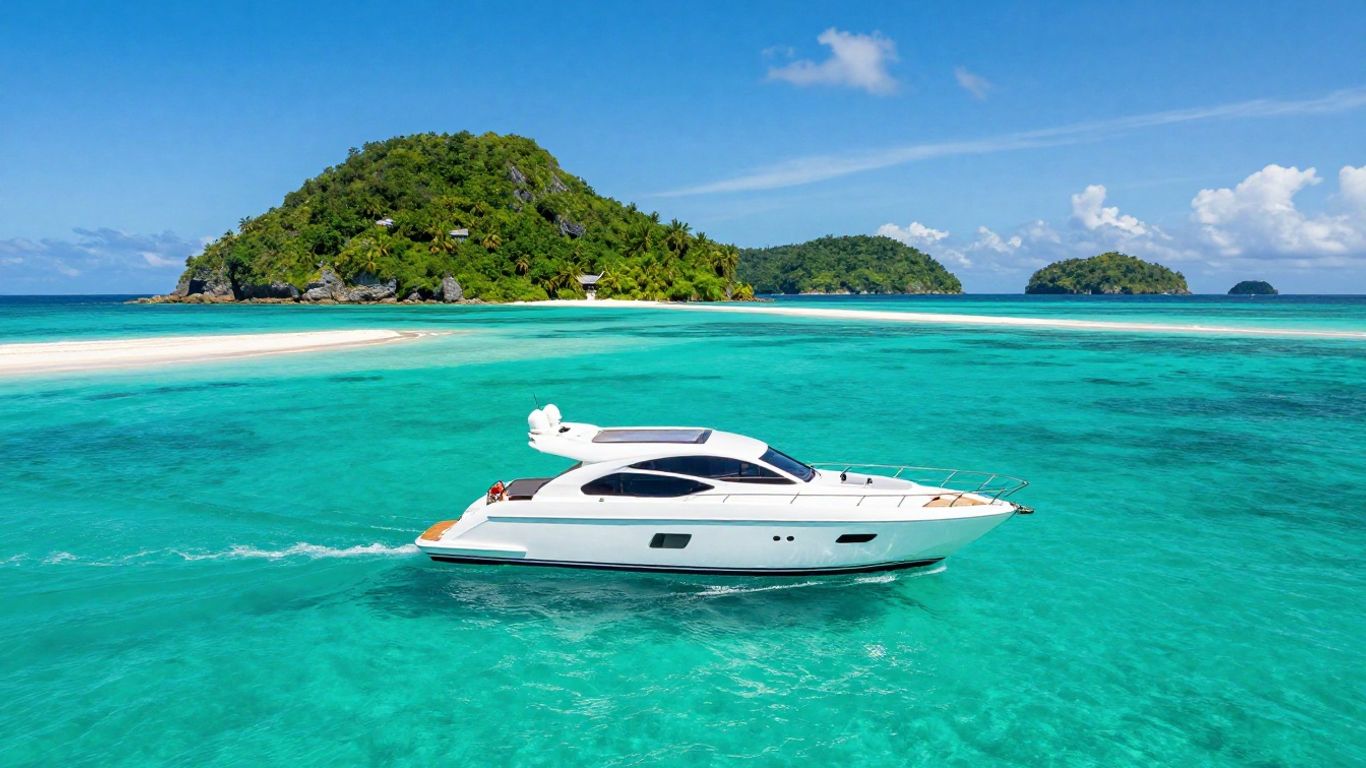 Luxury yacht sailing in the British Virgin Islands