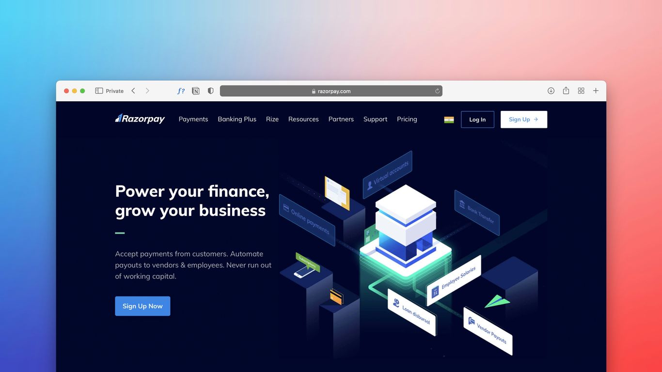 Strategically placed video on a modern business website