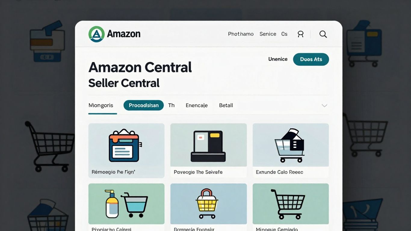Amazon Seller Central dashboard interface