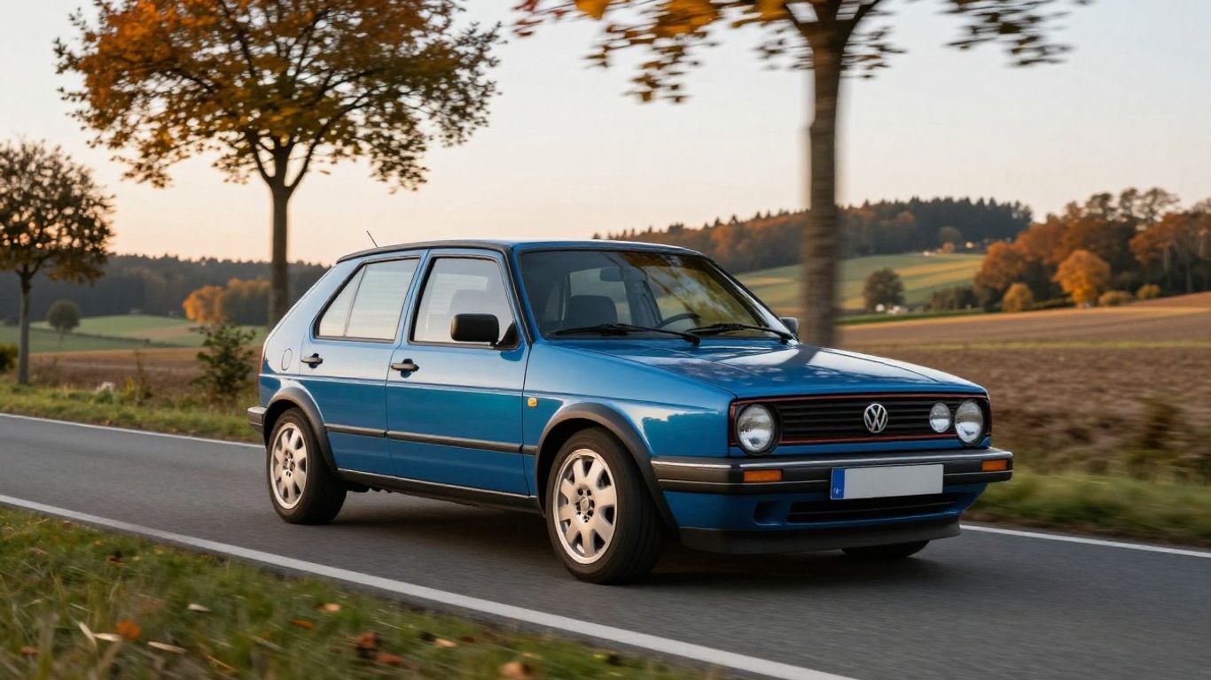 Ein gepflegter Golf 7 auf der Landstraße