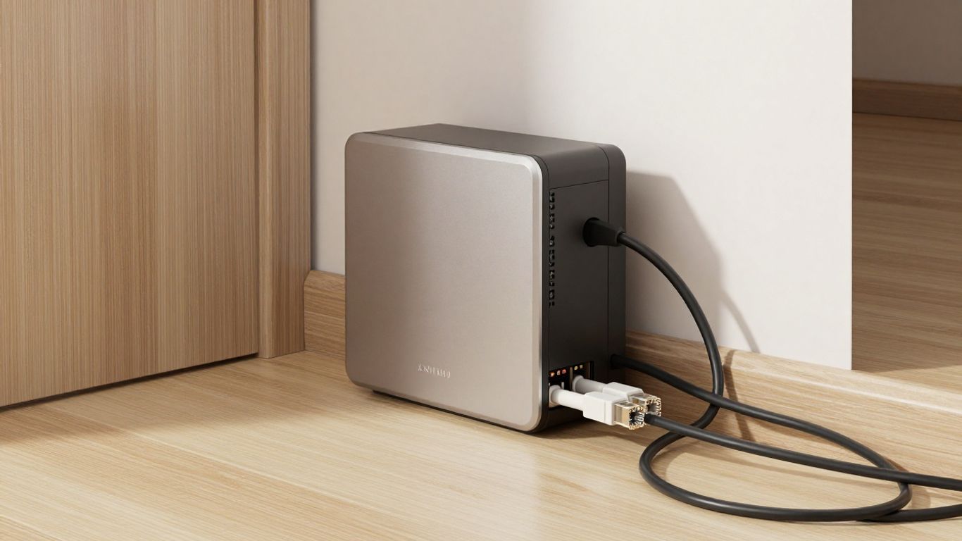 Compact wireless access gateway beside electronic door hardware