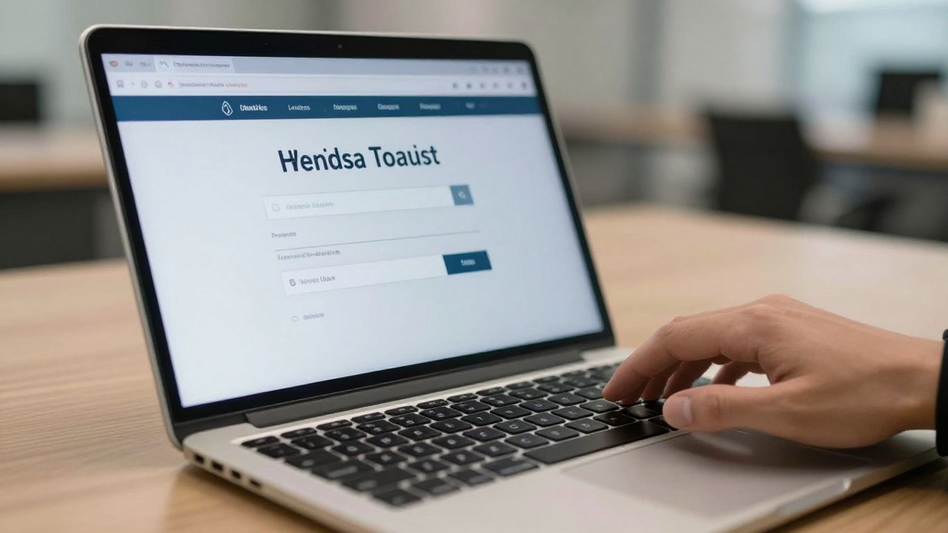 Laptop screen with Avery Design and Print login page.