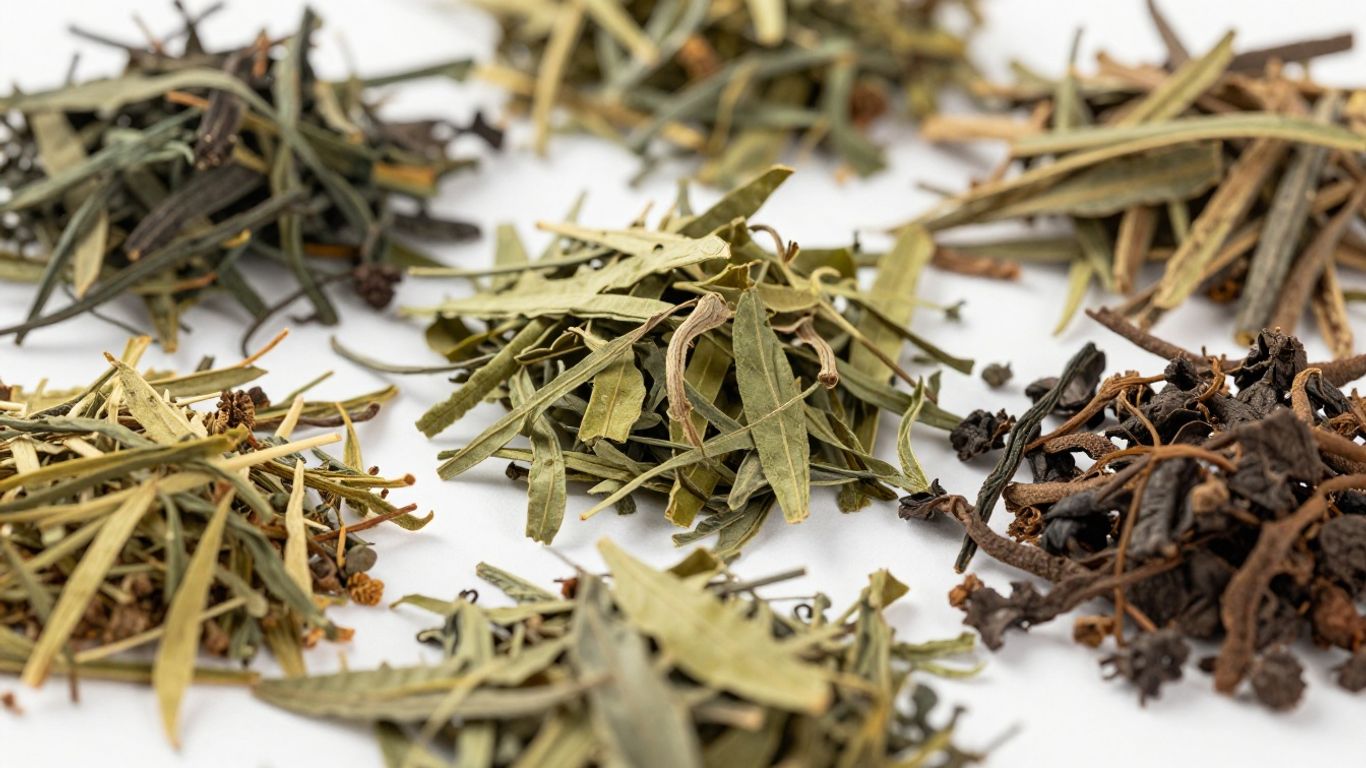 Herbalife tea ingredients: dried herbs and tea leaves.