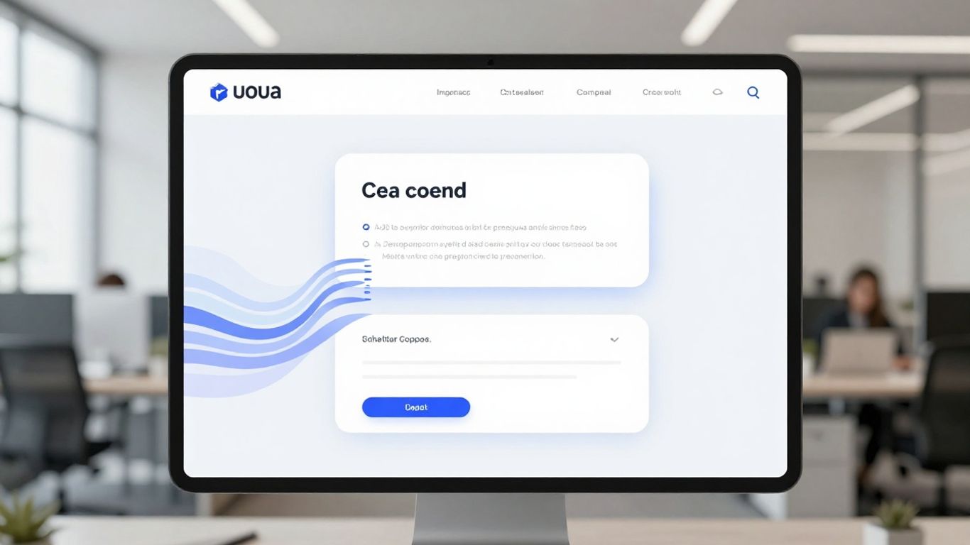 Website lead capture form with automated data flow.