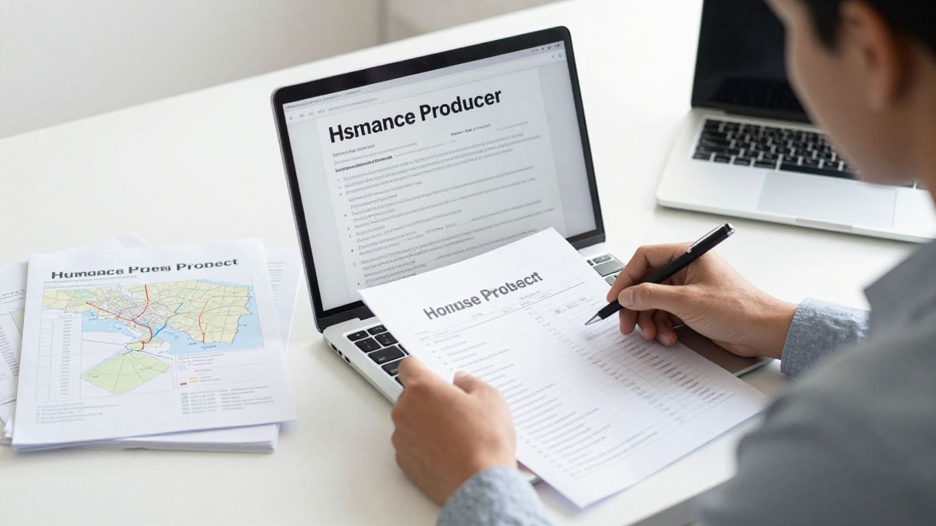 Producer reviewing targeted household records