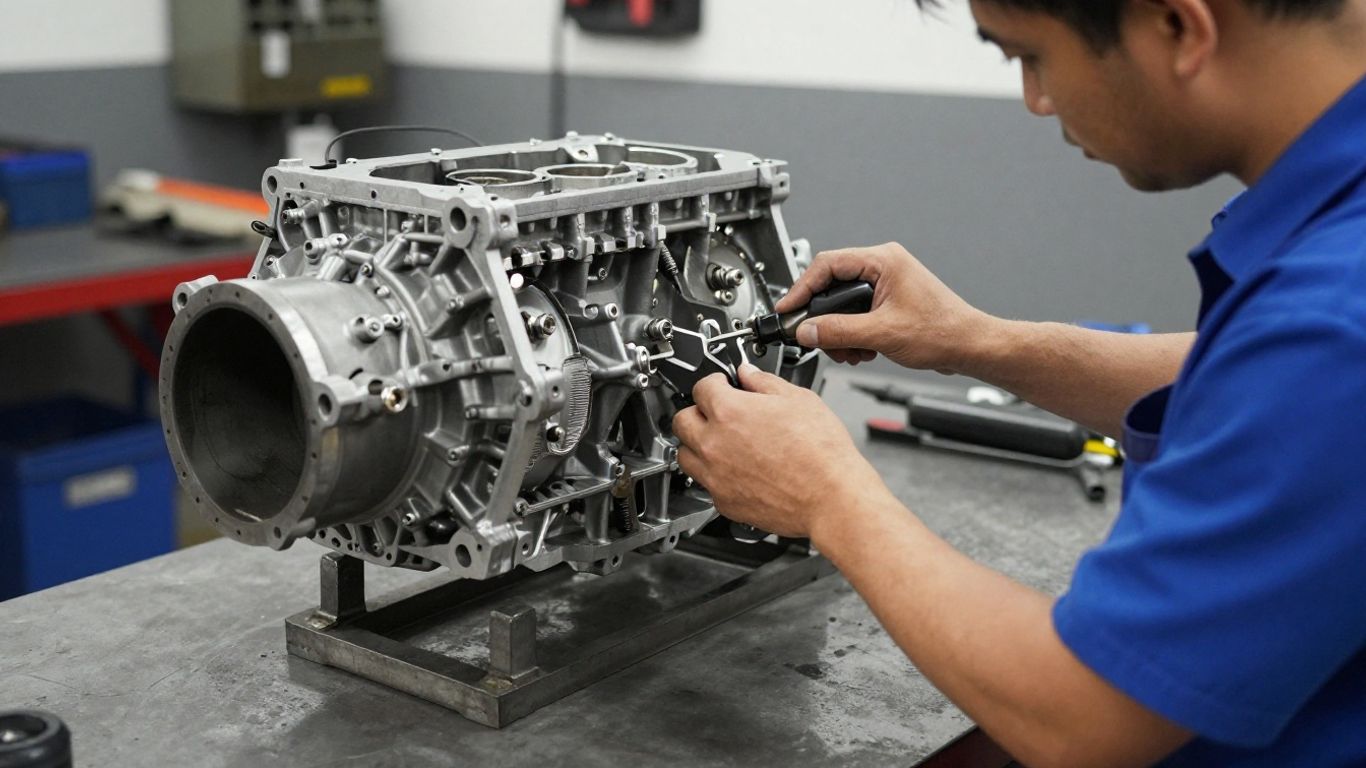 Mechanical inspection of a used engine