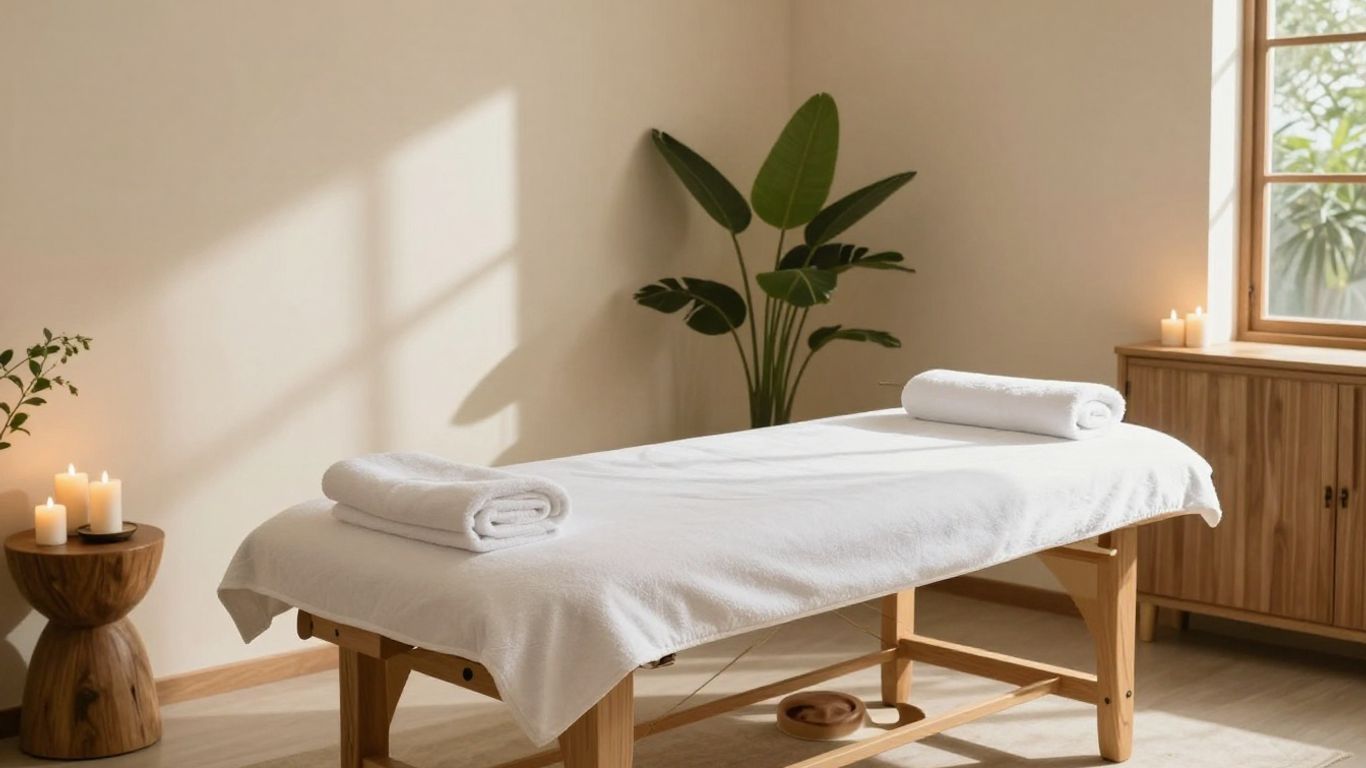 Espace spa apaisant avec lumière douce