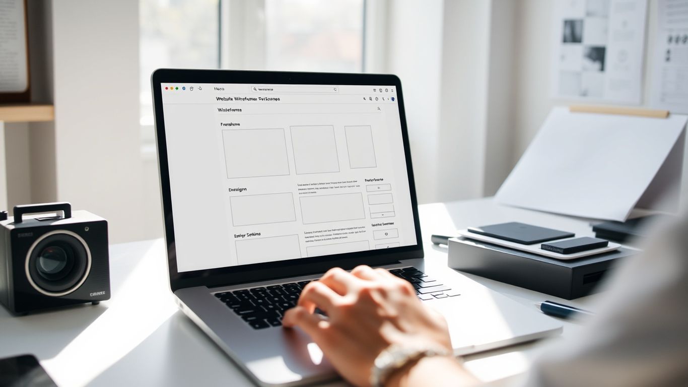 Transparent website design process with clear wireframes.