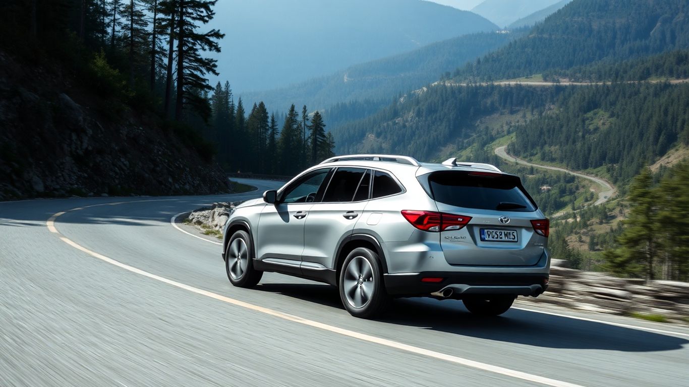A sturdy vehicle navigating mountain paths