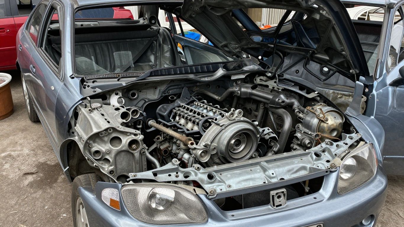 Honda car parts at ACT Wreckers yard.
