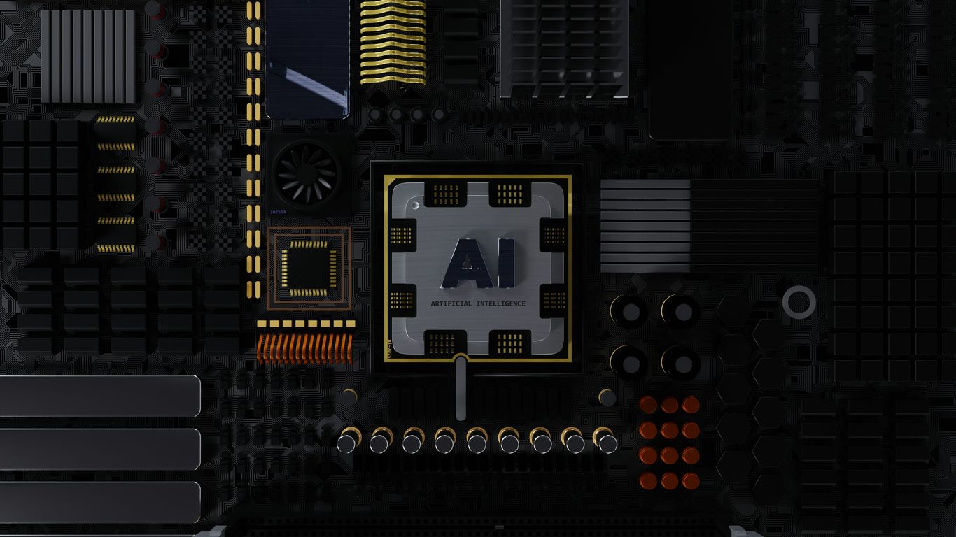 a close up of a computer motherboard with many components