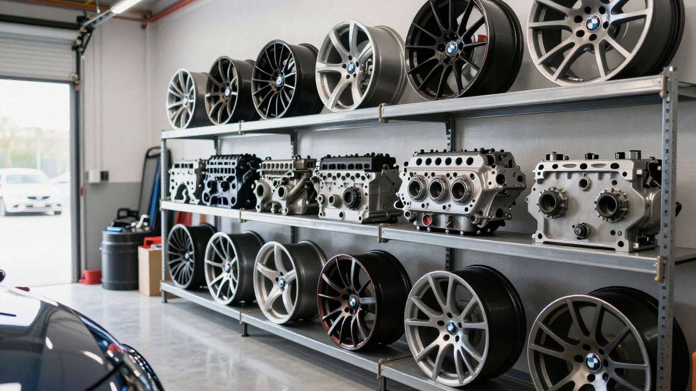 BMW parts in a Melbourne garage